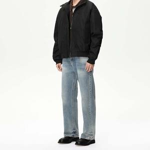 กางเกงยีนส์ยี่ห้อ Yali Vibe Spot แบบขายส่ง ทรงหลวม ขาตรง เอวกลาง ผ้าหนา สำหรับฤดูหนาวและฤดูใบไม้ร่วง ผู้ชาย รับผลิตแบบ OEM/ODM - Product Image 2