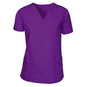 Professional Custom OEM ODM Fashion Nurses <b>Scrub</b> Sets High Elastic Solid Color Medical Spandex Slim <b>Plus</b> <b>Size</b> Unisex - Product Image 2