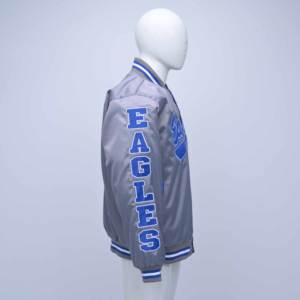 Chaqueta Bomber Satinada Brillante de Primera Calidad, Chaqueta Varsity con Logotipo Personalizado del Equipo, Cierre a Presión, Chaqueta de Béisbol para Hombre, Ropa Urbana - Product Image 5