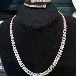 Collar de Cadena con Diamantes Cultivados en Laboratorio, Plata de Ley 925, Joyería Fina Unisex para Hombre y Mujer, Regalo de Aniversario, Uso Diario, Estilo Punk - Product Image 2