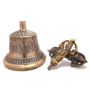 Cloche artisanale en laiton avec poignée en forme d'éléphant, vintage, décorative, pour la maison et la Puja - Product Image 6