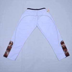 White Full Length <b>Harem</b> Pants Lace Flame Print Cuffs Drawstring Waist Casual Regular Fit Autumn Sporty Jogging <b>Trousers</b> MRI - Product Image 2