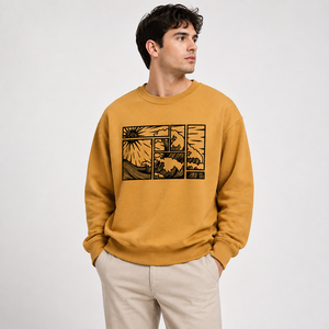 Sweat-shirt en molleton français pour homme sur mesure, coton premium, col rond, fabricant de vêtements OEM à marque privée - Product Image 1