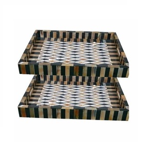 Bandeja para Servir Frutas, Diseño Nuevo, Bandeja Rectangular de Cuerno de Búfalo Natural para Servir Alimentos, en Venta - Product Image 3