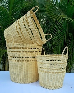 Juego de 3 cestas de mimbre con asas de la empresa Hien Luong - Product Image 4