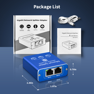 1000Mbps Ethernet Ayırıcı 1'den 2'ye RJ45 Port Ağ Lan Ayırıcı Ethernet Hub Adaptörü <span class=keywords><strong>1x2</strong></span> Ethernet <span class=keywords><strong>Switch</strong></span> - Product Image 5