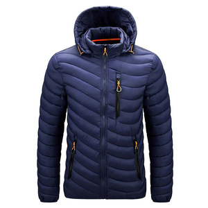 Veste matelassée longue pour homme, personnalisée, chaude, en toile jacquard, avec col montant zippé, style tapisserie, très vendue - Product Image 5