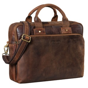 Genuine Leather Business Korean Travel Crossbody Vintage Luxurious <b>Laptop</b> Handbag - Product Image 5