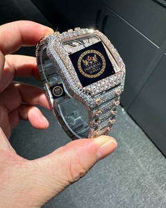 นาฬิกาข้อมืออัตโนมัติ Imperial Jewels Luxury Square ประดับเพชรโมอิสซาไนต์เต็มหน้าปัด ตัวเรือนสแตนเลส หน้าปัดกระจก พร้อมระบบ GPS แสดงวันที่อัตโนมัติ สำหรับทั้งชายและหญิง - Product Image 2