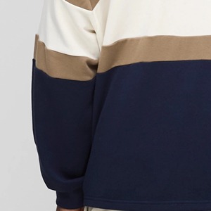 Men's <b>Long</b> <b>Sleeve</b> Striped Knitted Polo <b>Shirt</b> Color Blocked Casual Design <b>Navy</b> Beige White - Product Image 6