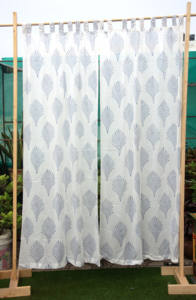 Rideau en coton imprimé à la main de Jaipur, panneau de fenêtre ethnique, décoration intérieure indienne faite à la main, rideaux en tissu durable - Product Image 2