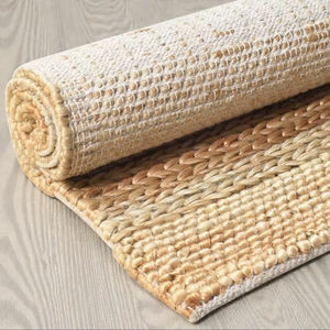 Alfombra de Yute Hecha a Mano, Alfombra de Fibra Natural Tejida a Mano, Alfombra de Piso Trenzada Gruesa Ecológica para Decoración de Sala de Estar y Dormitorio - Product Image 1