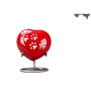Meilleure vente de petite urne funéraire en forme de cœur métallique de haute qualité pour cendres humaines/fournitures funéraires - Product Image 1