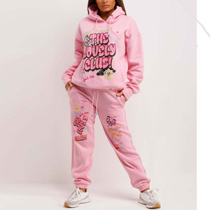 Conjunto Deportivo de Primavera para Mujer, de Alta Calidad, Personalizado, de Forro Polar, Nuevo Diseño, Estilo Urbano, para Gimnasio, Tallas Grandes, Informal, de Dos Piezas, con Sudadera con Capucha - Product Image 6