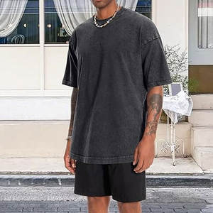 Camisetas Oversize para Mujer, Estilo Vintage Lavado, Holgadas, de Algodón, Manga Corta, con Efecto Ácido, Unisex, Tops Casuales Cómodos de Corte Holgado - Product Image 4