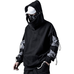 Sudadera techwear para hombre con diseño funcional y práctico diseño de bolsillos, sudadera techwear para hombre con capucha ajustable - Product Image 1