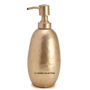 Elegante Dispensador de Jabón de Aluminio con Acabado Dorado Brillante, Perfecto para Interiores de Casas Tradicionales, Hoteles y Apartamentos - Product Image 1