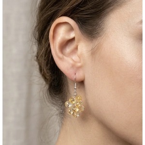 Pendientes Colgantes de Citrino Hechos a Mano con Diseño Entrelazado, Joyería de Moda al por Mayor de Jaipur, India - Product Image 2