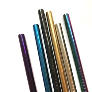 Pailles à boire réutilisables en acier inoxydable durables, accessoires de boisson élégants et éco-responsables - Product Image 6