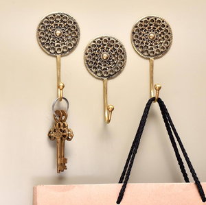 Brass Hook Hanger and Bag Hanger Interiors Classic Design Eco-Friendly Brass Key Holder Hooks With Sturdy Mounting Options Hook - Product Image 3