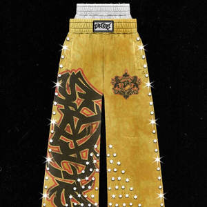 Men's Hip Hop Harem Pants Elastic Waist Sublimation Print Crystal <b>Decoration</b> Lightweight Polyester Summer Streetwear Joggers - Product Image 2