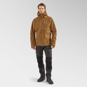 Wholesale Men's Premium Softshell Waterproof Hooded Hiking Jacket Windproof Multi-Pocket Fleece <b>Coat</b> OEM - Product Image 5