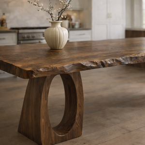 <b>Rustic</b> Solid <b>Wood</b> <b>Dining</b> <b>Table</b> Rectangle Handmade Modern Design Natural Finish Home Furniture - Product Image 2