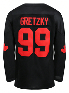 Maillot de hockey personnalisé noir et rouge pour hommes, style professionnel, uniforme de hockey sur glace par sublimation - Product Image 3