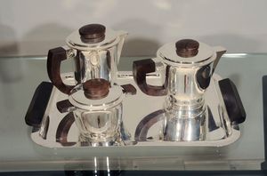 Premium tabletop decor silver finish tea <b>set</b> handcrafted metalware modern serve <b>set</b> elegant <b>beverage</b> service tea <b>serving</b> tray - Product Image 4