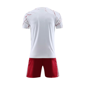 Sublimation <b>Marble</b> Design Soccer Uniform Custom White and Red Team Football Jersey Quick-Dry Breathable Training <b>Kit</b> - Product Image 2