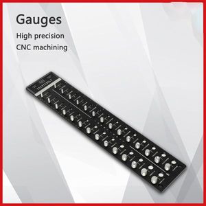 Solid Black Screw and Nut Thread Detector Gauge with Inch-Centimeter Scales Bolt Nut Identifier for Measuring Bolts and Nuts - Product Image 1