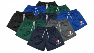 Shorts en polyester pour hommes, tissu léger et respirant, taille élastique, confortable, décontracté, à séchage rapide, pour la salle de sport, la course à pied et les sports - Product Image 6