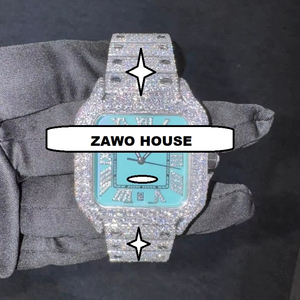 Relojes ZAWO HOUSE Vintage con Diamantes de Imitación Moissanite, Caja Cuadrada de Acero Inoxidable, Cristal Analógico, Movimiento Mecánico Automático Japonés de 41MM - Product Image 1