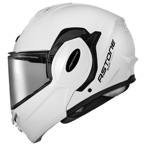 Casco Abatible ASTONE RV6 Nuevo, Acabado Brillante Blanco y Plateado Mate, Material ABS, 1 Año de Garantía - Product Image 1