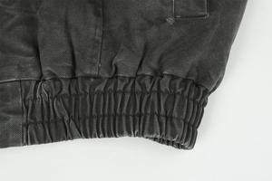 Blouson bomber à capuche pour homme en PU, couleur unie, fermeture éclair, coupe-vent, vêtement d'extérieur décontracté, idéal pour l'automne - Product Image 4
