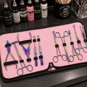 Herramientas Profesionales para Estudio de Piercings, Suministros para Piercing Corporal, Juego de Herramientas de Acero Inoxidable con Recubrimiento de Titanio Arcoíris - Product Image 6