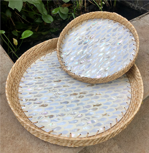 Bandeja Decorativa Moderna de Nácar de Alta Calidad, Multifuncional, en Paquete de Varias Piezas, Personalizable y Hecha a Mano, Venta al Por Mayor - Product Image 2