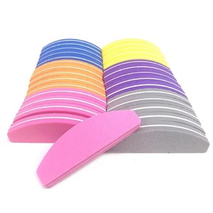 Lima de uñas de esponja de doble cara con diseño de cebra, grano 180, rosa, reutilizable, 9 cm, herramienta para el cuidado de uñas, 200 unidades, mini limas para pulir y lijar en manicura - Product Image 3