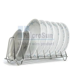 Black Metal Dish and Bowl <b>Rack</b> Standing Holder Storage Organizer Modern Single Tier Metal <b>Plate</b> <b>Rack</b> Holder Decorative Holder - Product Image 5