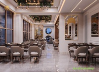 Design d'intérieur graphique pour boulangerie, café, ensemble de meubles de café personnalisés, mobilier de café contemporain, ensemble table et chaises
