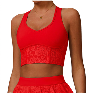 Women's Light Blue Sports Bra V-Neck Medium <b>Support</b> Breathable Seamless <b>Athletic</b> Top - Product Image 2