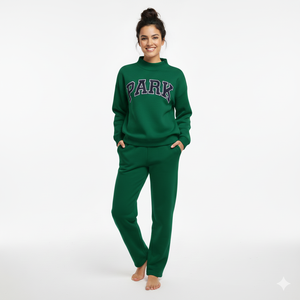 Sudadera Oversize de Cuello Alto para Mujer, de Alta Calidad, Casual de Invierno, con Estampado Frontal Personalizado, Hombros Caídos, Forro Polar, Edición 2026 - Product Image 1