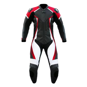 Combinaison de moto en cuir pour homme, manches longues, colorée, respirante, utilisable toute l'année - Product Image 4