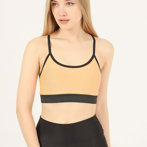 Soutiens-gorge de sport de qualité supérieure à col en U, vêtements de yoga, bretelles fines, sans couture, haute élasticité, brassière de fitness pour femmes - Product Image 1