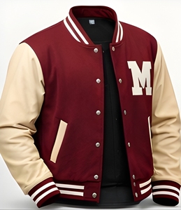 Heavyweight Cotton Fleece Varsity Jacket Custom Design Letterman Jacket Streetwear College Wear Bulk Manufacturer - Product Image 5