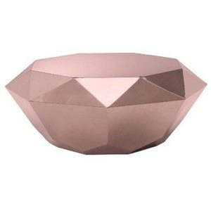 Mesas de centro y auxiliares de lujo para sala de estar, con textura en forma de diamante, color cobre, metal de excelente calidad y aspecto atractivo. - Product Image 1