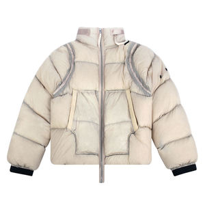 New Arrive Unique Design High Quality Custom Coated Stand Collar Quilted <b>Puffer</b> Hooded Winter Casual <b>Jacket</b> Men <b>Cheap</b> Price - Product Image 1