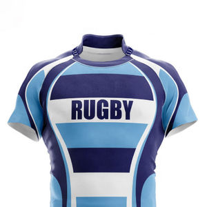 Ensemble uniforme de rugby pour hommes entièrement sublimé, vente en gros OEM, logo personnalisé, tissu respirant, maillots et shorts de sport pour matchs de club - Product Image 2