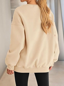 Professional Manufacture Solid Color women's sweatshirt Custom Printed Logo Casual Women Sweatshirts For Sale - Product Image 6