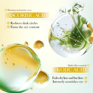 Crème pour les yeux nourrissante à la vitamine C de mandarine verte, hydratante, resserre les pores, améliore les cernes et la sécheresse sous les yeux - Product Image 4